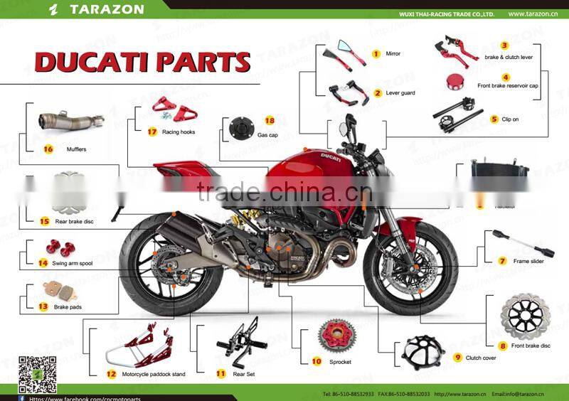 CNC Milling Aluminum Motorcycle Spare Parts For Ducati