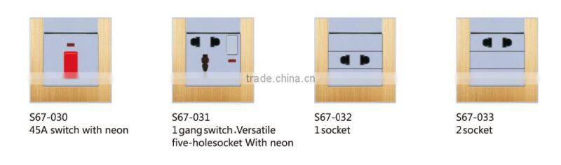 Electrical socket outlet touch delay switch for home
