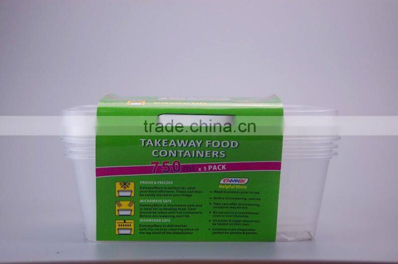 500ML RECT. TAKEAWAY FOOD CONTAINERS