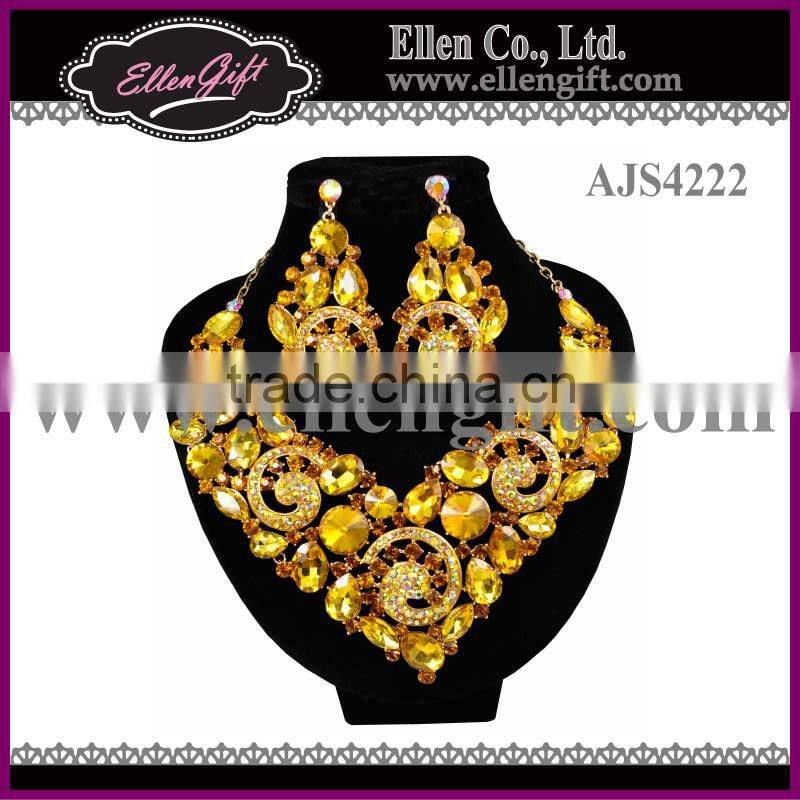 Imitation Wedding Crystal Jewelry Set AJS4222