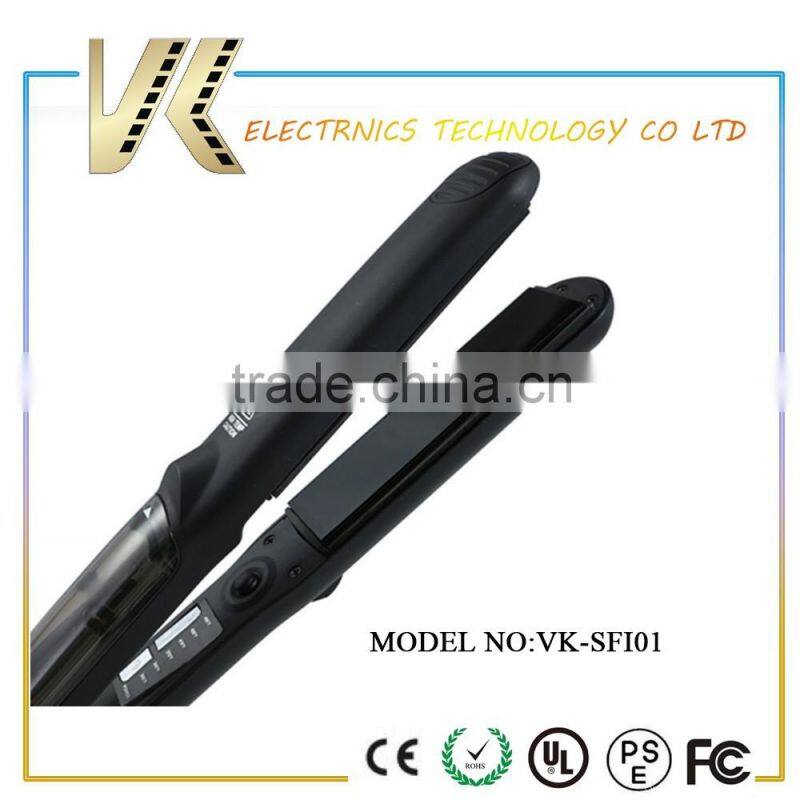 flat iron lcd electric steam hair straightener
