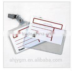 Hot Sale PVC Name Badge with Clips