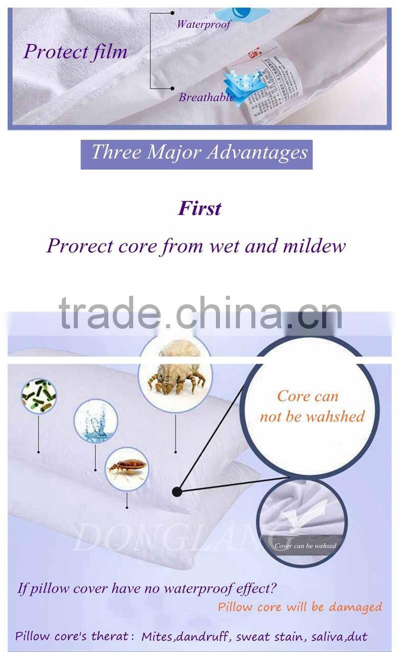 New Arrival King Zipper Bed Bug Waterproof Down Vinyl Gusseted Pillow Protectors