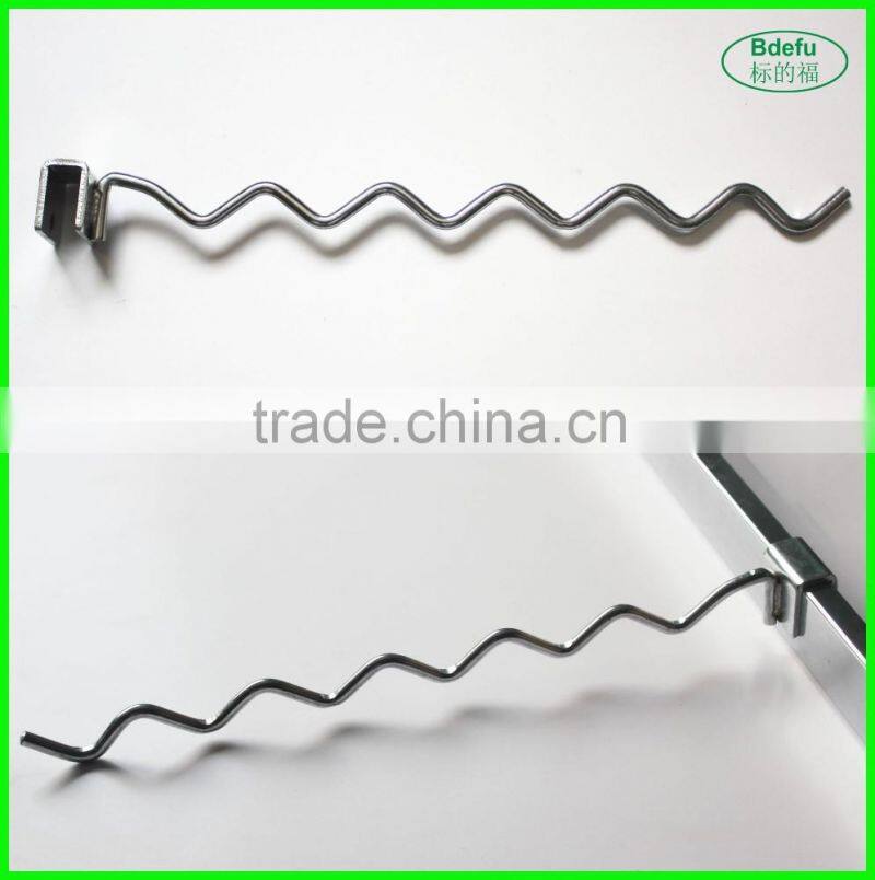 Single Prong Crossbar Hooks Curved Display Hook