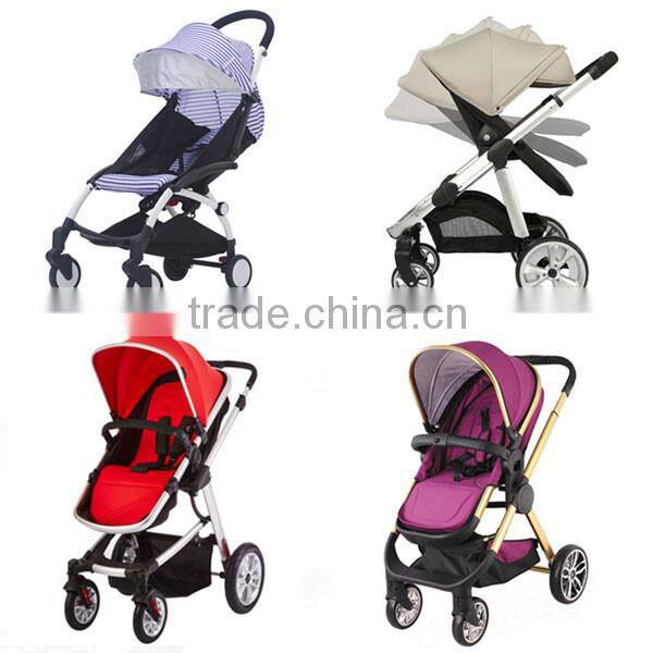 Reversible seat and Suspension air wheels deluxe Baby Stroller 2 in 1