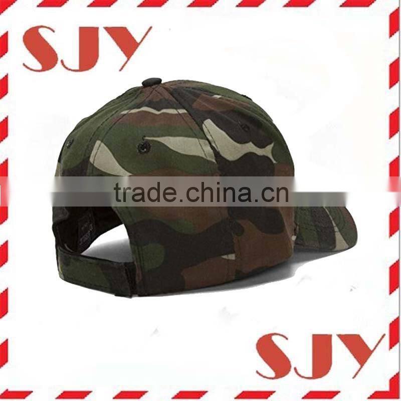 6 panle custom distressed blank camo hats camo baseball cap