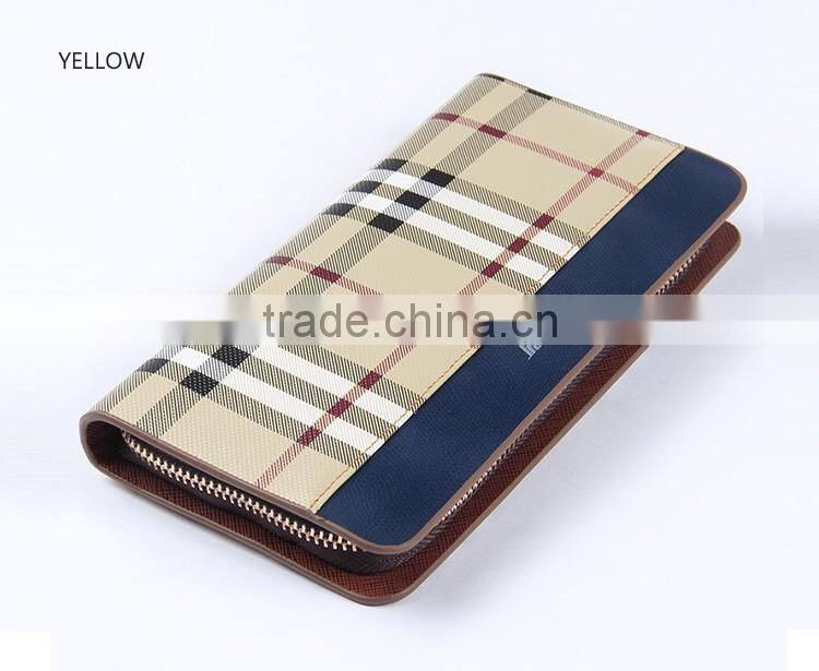 Popular product factory wholesale large capacity baellerry men's zipper clutch wallet