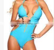 Super sexy backless visual show thin wetsuit female swimsuit bikini covered his zipper