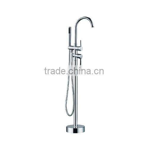 freestanditng faucet in bath and shower faucet in chrome