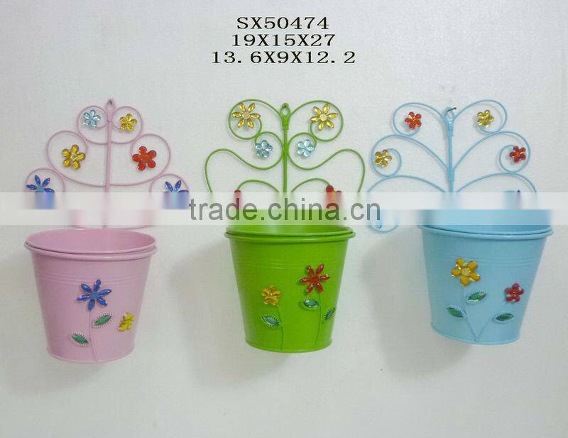 Christmas Metal Flower Pots