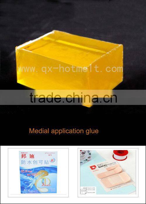 Medical application hot melt adhesive
