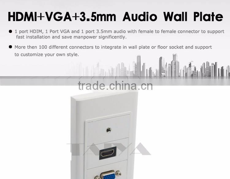 HDMI VGA 3.5MM Audio wall plate Support Customization