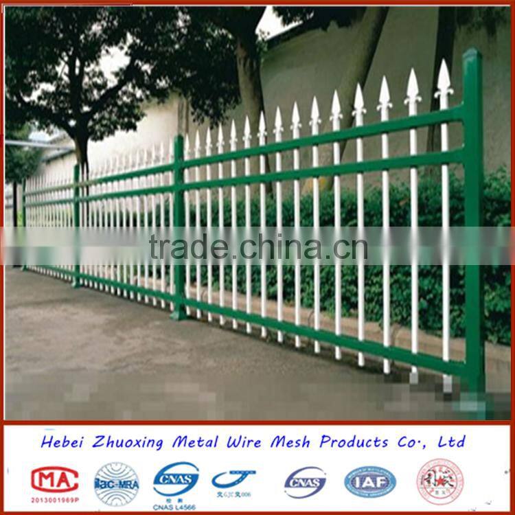 top quality metal fence designs with powder coated zinc steel fence