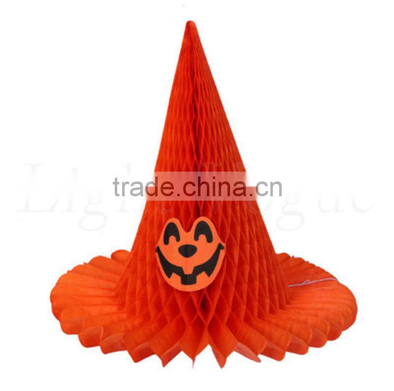 Halloween Party Decorations New TISSUE PAPER HONEYCOMB Halloween Pumpkin Ghost Bat Spider Witch Paper Lanterns Decorated Props