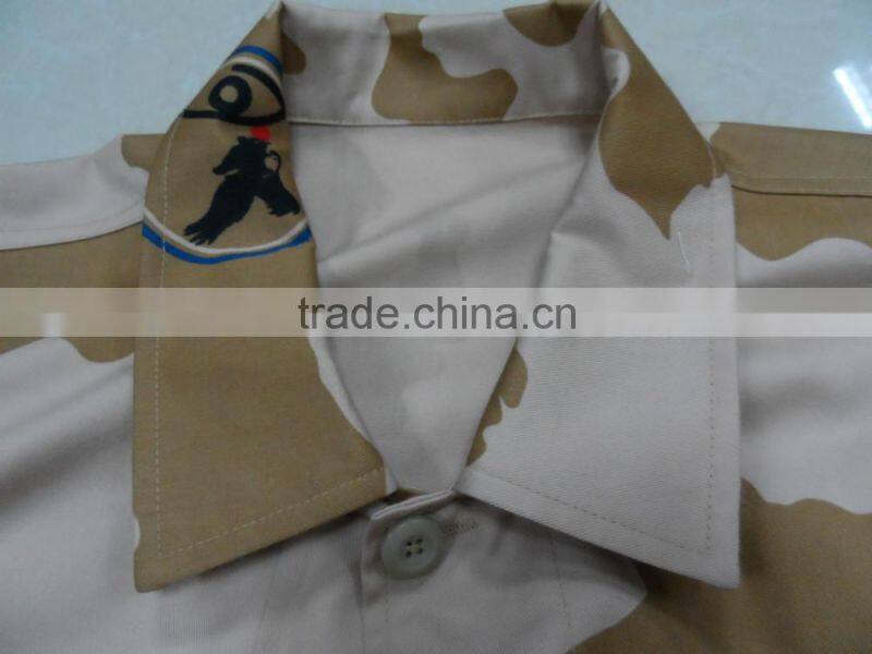 OEM cotton polyester twill desert camouflage USA army battle dress uniform clothing sets