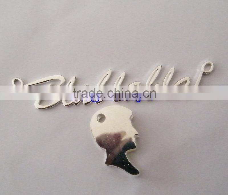 letter die cut metal key chain, custom car logo keyring