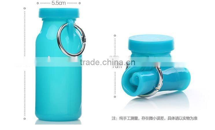 Outdoor travel bottle silicone folding bottle hot resistant portable telescopic cup Collapsible Silicone Travel Cup
