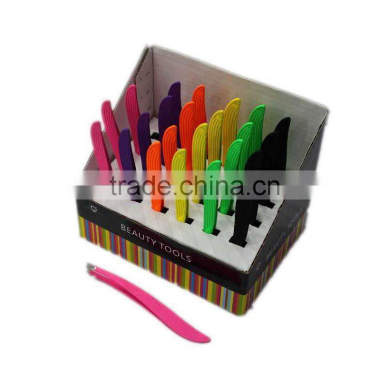 High end package eyebrow tweezers in plastic case
