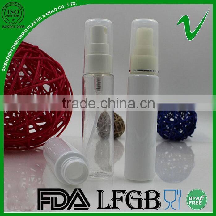 PET empty round perfume 40ml PET bottle with sprayer