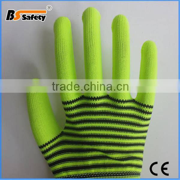 BSSAFETY cheap polyester or nylon knit garden glove