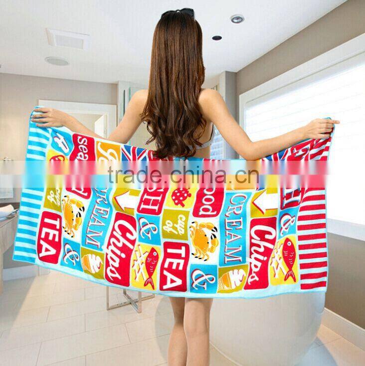 Wholesale New fashion 100% polyester dollar printed beach towel