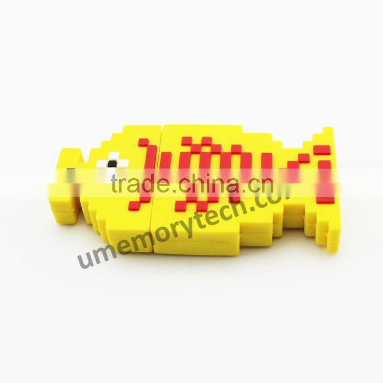 Cartoon Fish pixel style 128mb 512mb usb drive