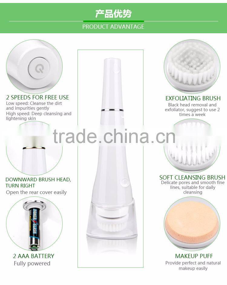 Face soft personal scrub facial oil cleansing brush