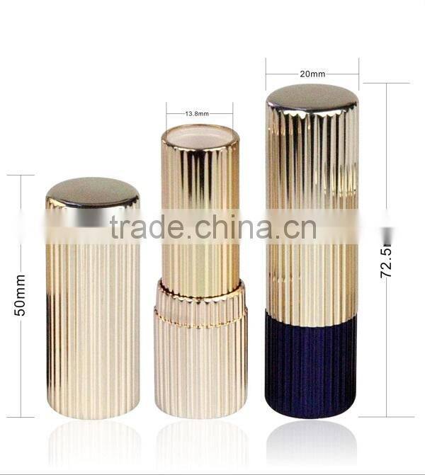 Fancy Aluminum empty ipstick tube container