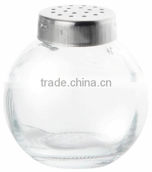 high quality ball type glass spice bottle jar