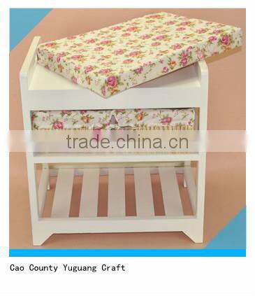 single seat wooden shoe storage cabinet with drawers for living room decor