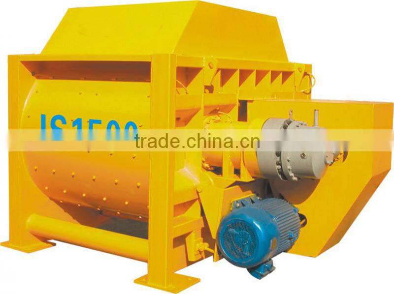 portable concrete mixer JS 1500 twin shaft forced Self loading twin shafts 1.5m3
