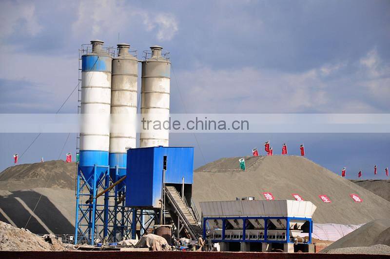 HZS60 concrete batching plant 60m3 with belt conveyor for sale