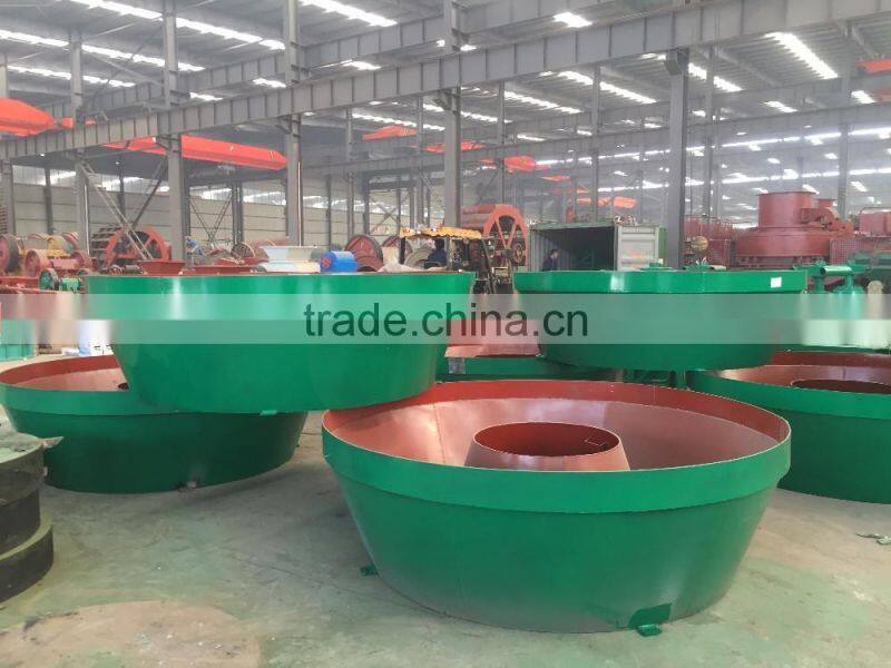 Gold ore wet edge pan mill, low price gold processing line made in China