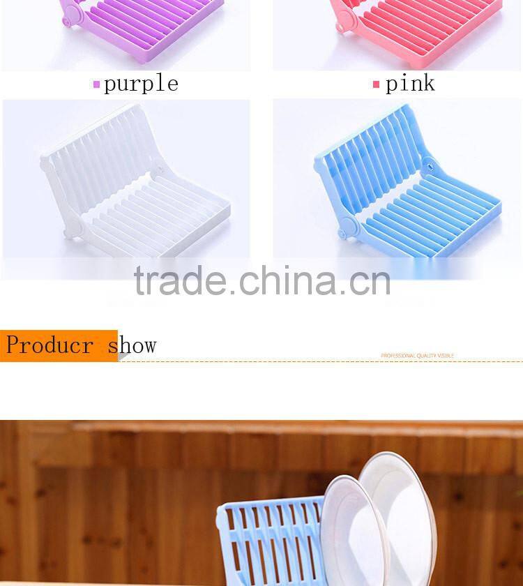 Plastic Folding Dish Drainer Foldable Plate Storage Rack Draining Board