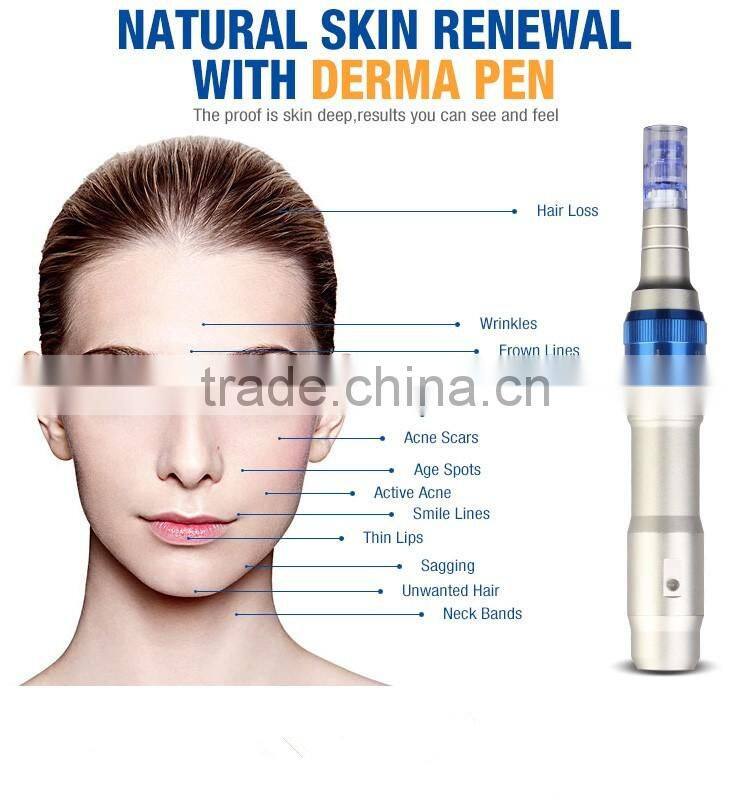 2017 Newest rechargeable microneedle nano Dr.pen with replaceable needle cartridge Ultima A6 Electric Dermapen
