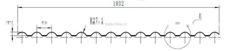 0.8mm Thickness Frosted Polycarbonate Corrugated Roofing Panel Polycarbonate Wave Sheet PC Skylight Sheet UV Coating 1032mm