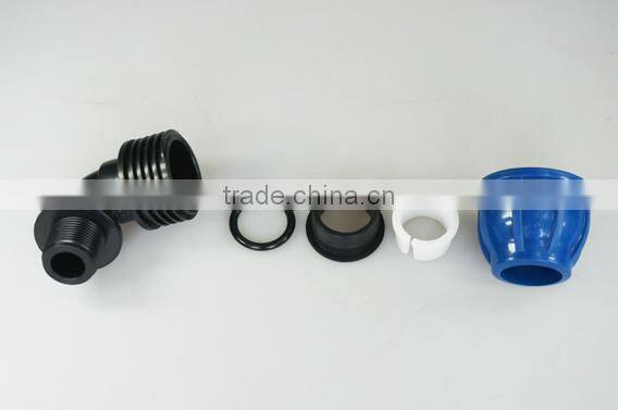 pp compression BSP thread 90 degree male elbow