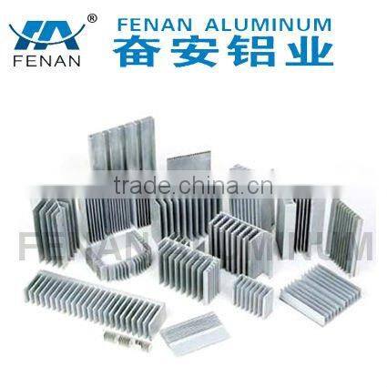 Extruded heat sink aluminium profile with CNC machining and anodizing