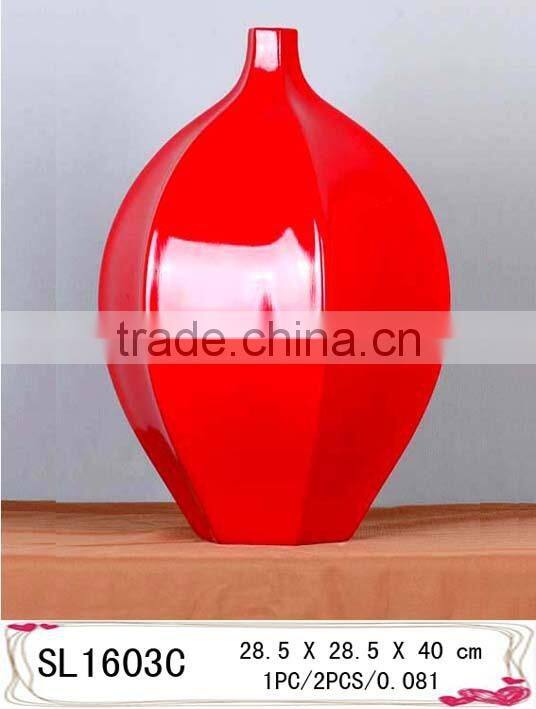 2015 new red vase decorative vase sale