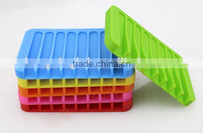 Silicone Soap Dish, Flow Soap Tray Dish,Silicone Flexible Bathroom Soap Holder Soapbox