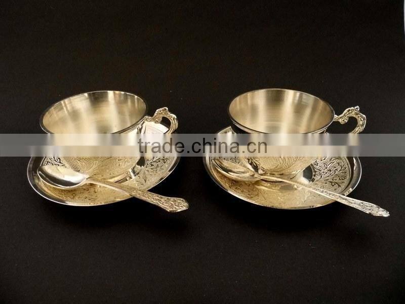 Beautiful gift item, return gift, home and garden decoration brass gold and silver plated bowl