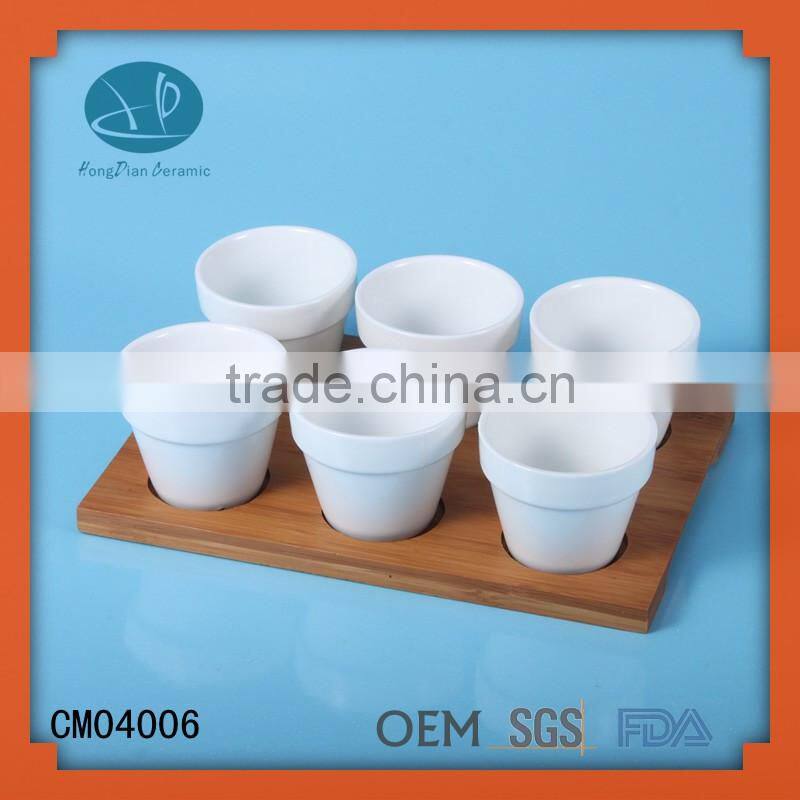 espresso mug set/ wooden coffee tray for 6 person,cup dish ceramic,ceramic tea cups no handle