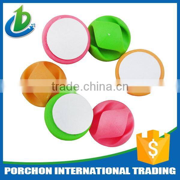 Plastic adhesive multipurpose round dual double cable clips