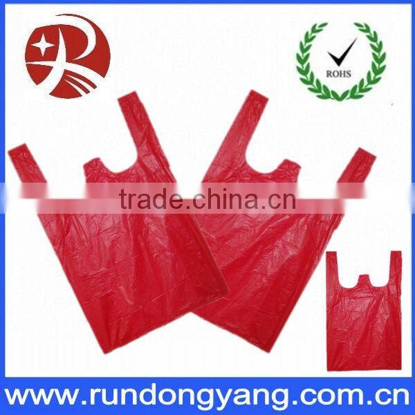 biodegradable plastic vest fruits carrier bags with logo printed