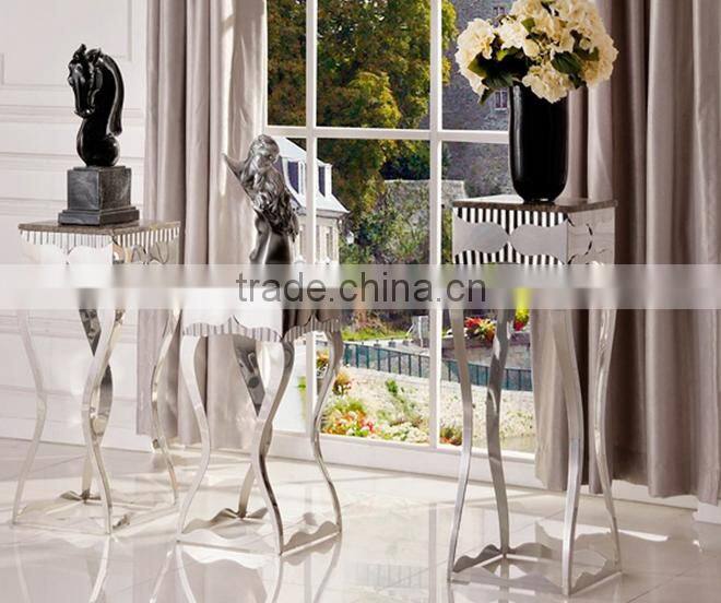Tall Marble Metal Flower Stand for Wedding