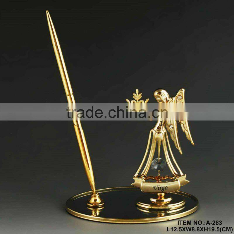 Hot Sale 24K gold plated Zodiac Capricorn Pen Set made with swarovski elements
