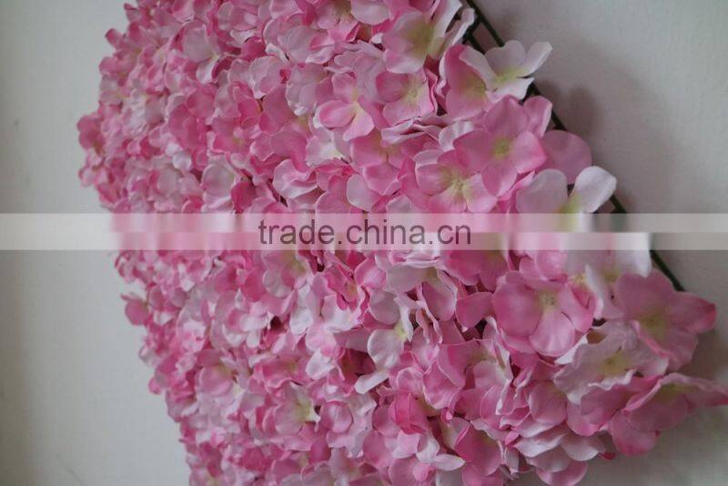 Artificial pink hydrangea flower mat flower carpet