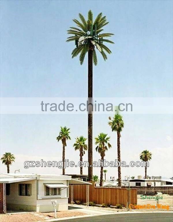 China wholesale manufacturer make new style microwave mobile telecom mobile monopole imitated date palm tree communication tower