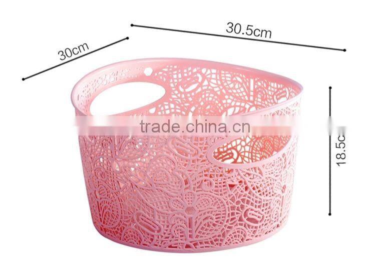 Lace Design Plastic Basket, Lace baskets, Plastic Round shape basket