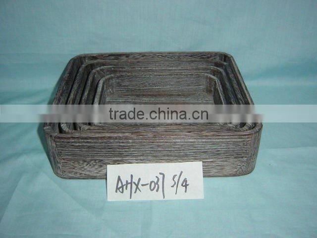 Silver&Golden painted wood serving tray